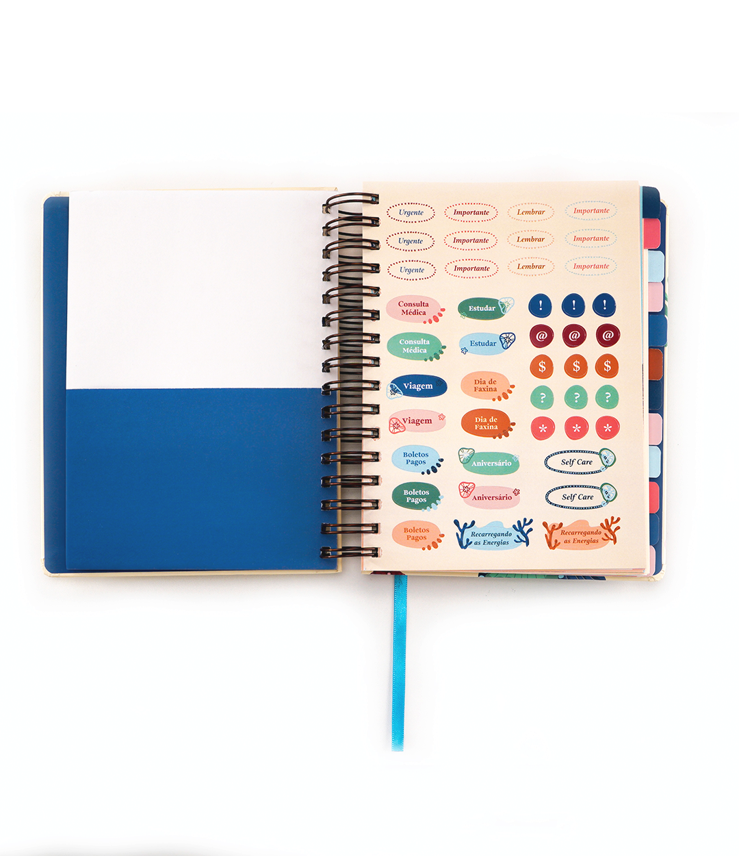 Kit Planner e bloco - Coral